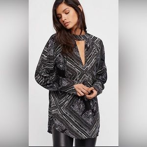 Free People Walking On a Dream Blouse in Black XS